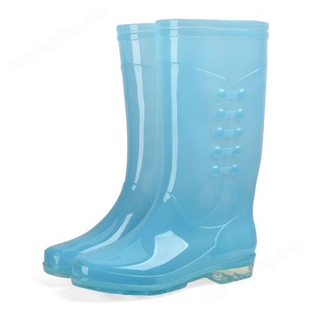 蓝色绿色健足雨鞋高筒中筒水靴户外胶鞋防滑套鞋男加绒防水鞋雨靴