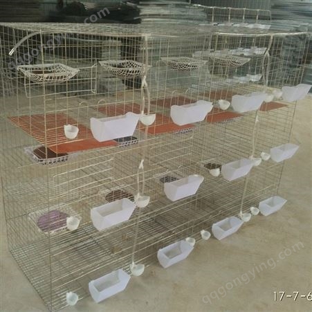 亮华养殖笼具厂家 定做加密鸽笼 肉鸽笼子 4层16位鸽子笼 3层24位